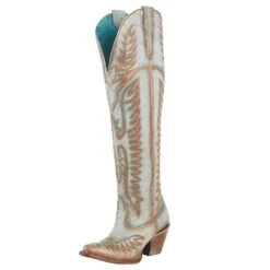 Corral Women's White Embroidered 20in. Top Boot