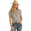 Rock & Roll Denim Women's Roll Desert Print Tee -HORSE TACK Store 156078 default l