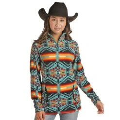 Panhandle Women's Powder River Aztec Fleece Pullover