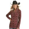 Panhandle Women's Powder River Aztec Quarter Zip Pullover 2 Panhandle Women's Powder River Aztec Quarter Zip Pullover -HORSE TACK Store 157800 default l
