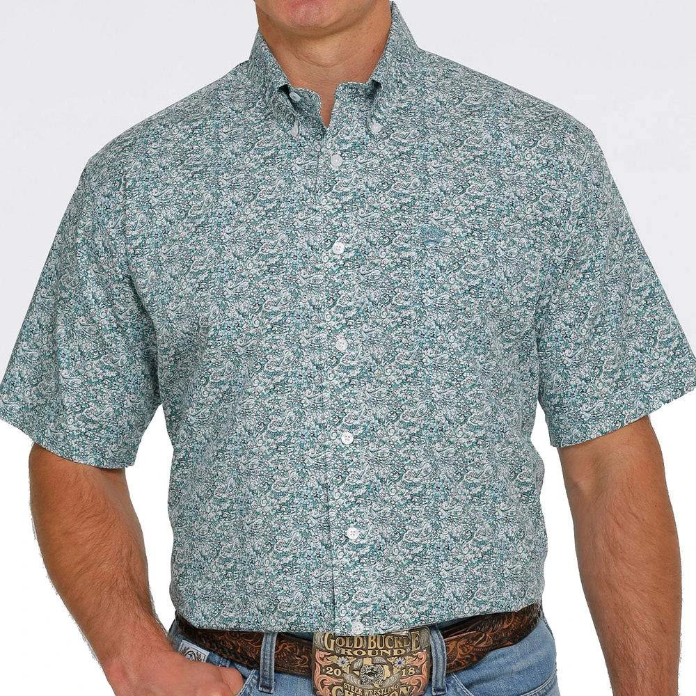 Cinch Men's Floral Paisley Short Sleeve Button Down 3 Cinch Men's Floral Paisley Short Sleeve Button Down