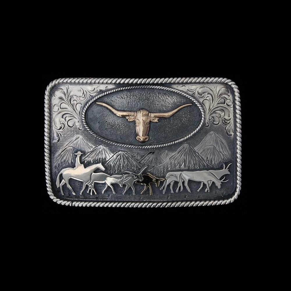 Vogt Silversmiths The Trail Drive Trophy Buckle 3 Vogt Silversmiths The Trail Drive Trophy Buckle