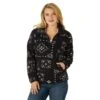 Wrangler Women's Retro Southwestern Print Sherpa Pullover -HORSE TACK Store 158371 default l
