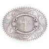 M&F Silver Cross Oval Buckle
