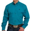 Cinch Men's Solid Blue Button-Down