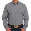Cinch Men's Black And White Print Button-Down