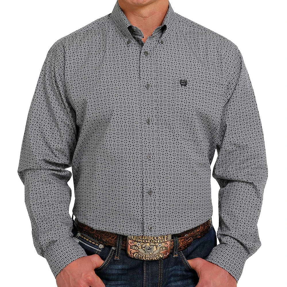 Cinch Men's Black And White Print Button-Down 3 Cinch Men's Black And White Print Button-Down