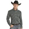 Rock N Roll Cowboy Charcoal Paisley Print Button-Down 1 Rock N Roll Cowboy Charcoal Paisley Print Button-Down -HORSE TACK Store 159302 default l