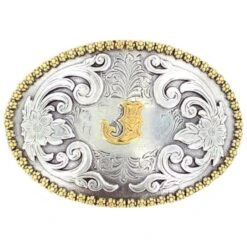 M&F J Initial Belt Buckle