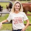 Southern Fried Designs Women's Texas Is Always Nice List Tee