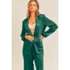 Lush Clothing Women's Satin Blazer