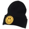 Mcintire Saddlery Black Beanie With Smiley Patch