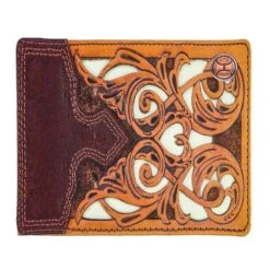 HOOEY Top Notch Bifold Wallet W/Ivory Inlay