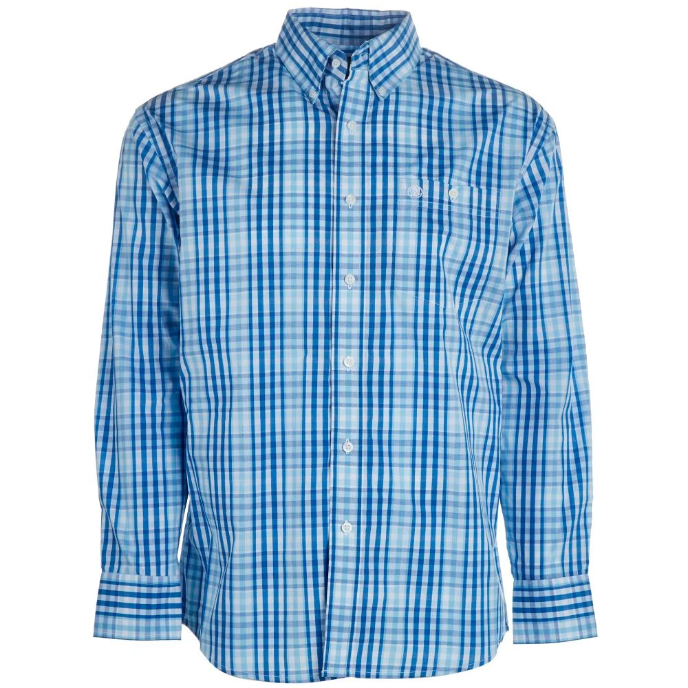 Wrangler Men's Classic Blue Plaid Button Down 3 Wrangler Men's Classic Blue Plaid Button Down