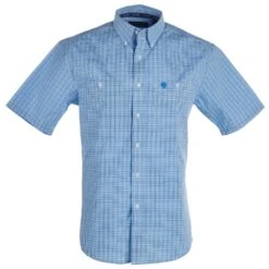 Wrangler Men's George Strait Baby Blue Button Down