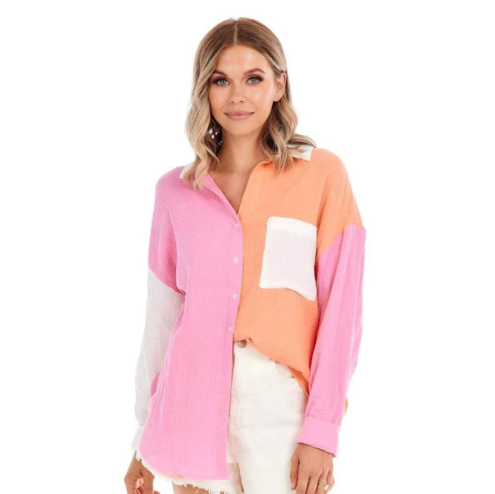 Mud Pie Women's Roslyn Button Down 3 Mud Pie Women's Roslyn Button Down