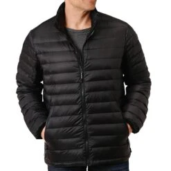 Roper Men's Black Crushable Puffer Jacket