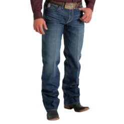 Cinch Men's Grant Medium Stonewash Boot Cut Jean
