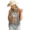 Rock & Roll Denim N Womens Graphic Tank With Fringe -HORSE TACK Store 162825 default l