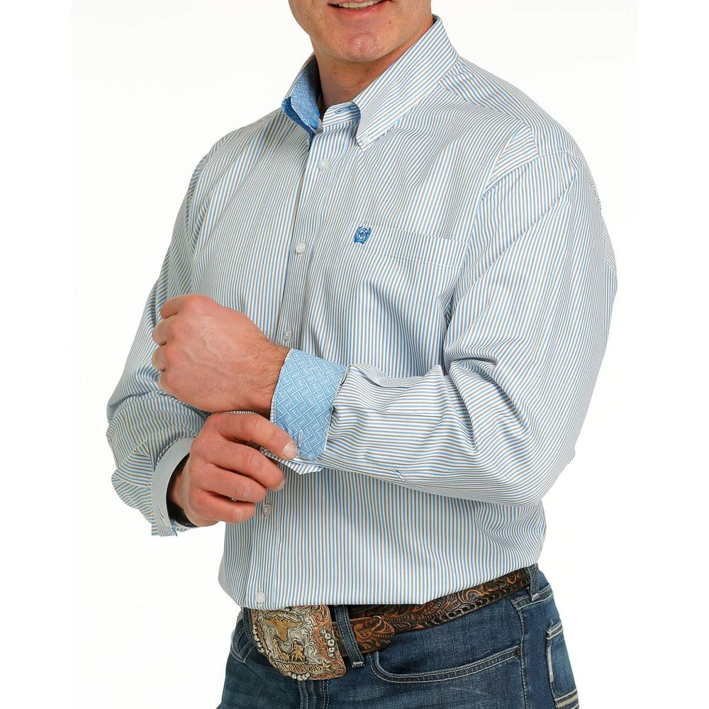 Cinch Men's Stripe Tencel Button Down Shirt 3 Cinch Men's Stripe Tencel Button Down Shirt