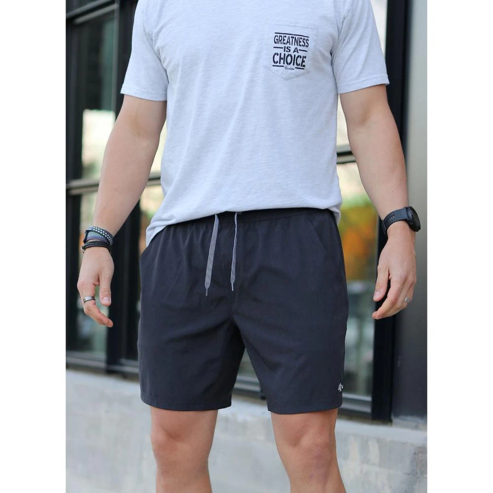 Burlebo Mens Matte Black Everyday Shorts 3 Burlebo Mens Matte Black Everyday Shorts