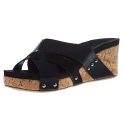 Corkys Footwear Women's Corky Amuse Black Wedge