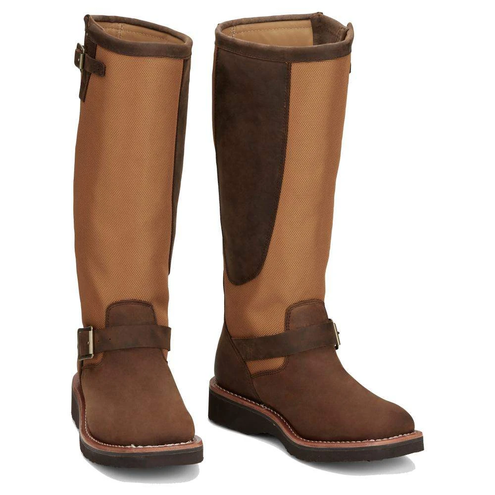 Justin Boots Women's Cottonwood Hickory Brown Square Toe 17in Tall Snake Boot 3 Justin Boots Women's Cottonwood Hickory Brown Square Toe 17in Tall Snake Boot