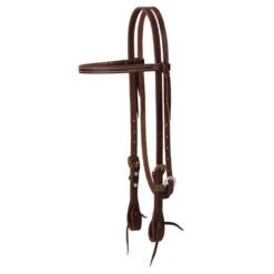 Weaver Leather Vintage Brass Heel Buckle Browband Headstall