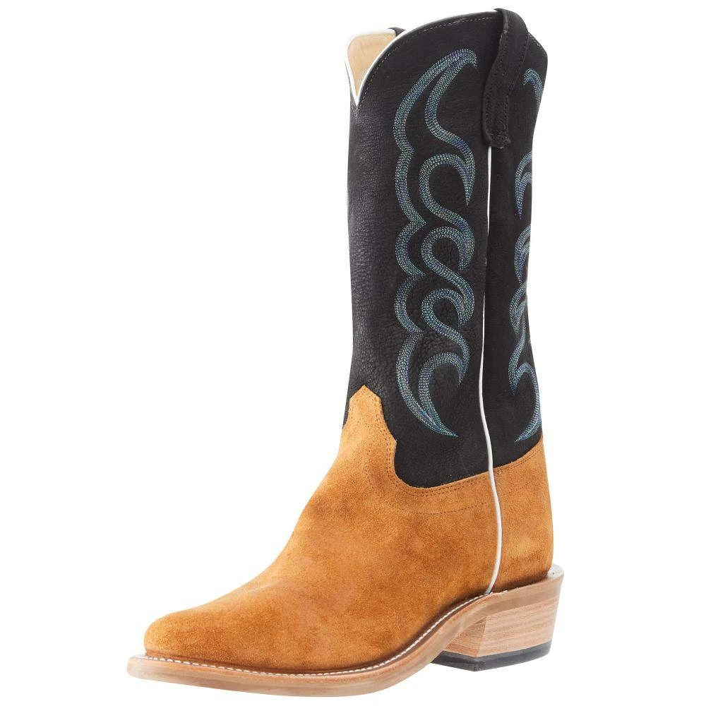 Olathe Boot Company Mens Ride Ready Burnt Orange Roughout 13in Black Suave Goat Top 3 Olathe Boot Company Mens Ride Ready Burnt Orange Roughout 13in Black Suave Goat Top