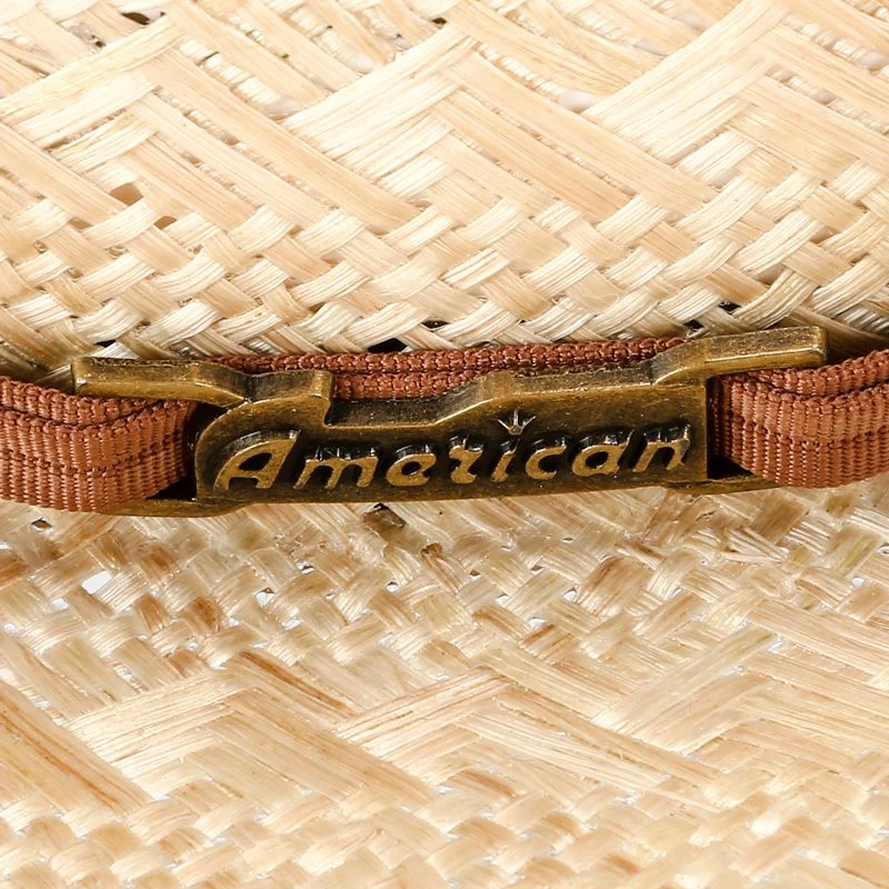 American Hats Sisal Vented Open Crown 4-1/4in. Brim Straw Cowboy Hat 7 American Hats Sisal Vented Open Crown 4-1/4in. Brim Straw Cowboy Hat - Image 5