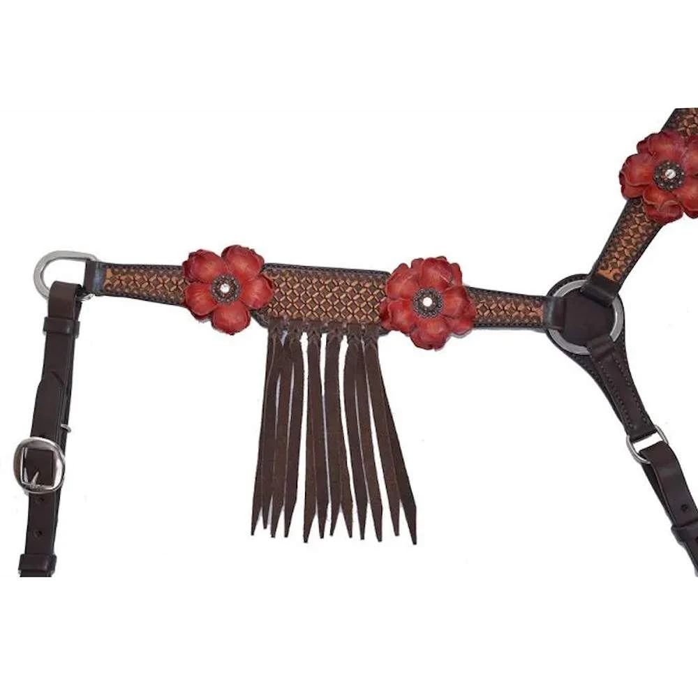 Circle Y Saddlery Sarah Rose Vintage Breast Collar 3 Circle Y Saddlery Sarah Rose Vintage Breast Collar