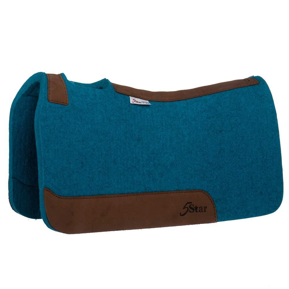 5 Star Equine Products Supplies Inc. 5 The Barrel Racer 7/8 Inch Turquoise Felt Saddle Pad 3 5 Star Equine Products Supplies Inc. 5 The Barrel Racer 7/8 Inch Turquoise Felt Saddle Pad