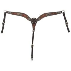 Circle Y Saddlery Dark Flash Arizona Flower Breast Collar -HORSE TACK Store 209886 643799