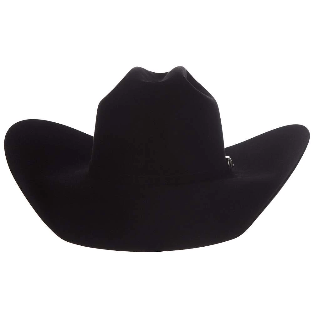 American Hats 20X Black Self Band Open Crown 5in. Brim Felt Cowboy Hat 4 American Hats 20X Black Self Band Open Crown 5in. Brim Felt Cowboy Hat - Image 2