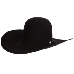 American Hats 20X Black Self Band Open Crown 5in. Brim Felt Cowboy Hat 10 American Hats 20X Black Self Band Open Crown 5in. Brim Felt Cowboy Hat -HORSE TACK Store 20XBLKS5 1
