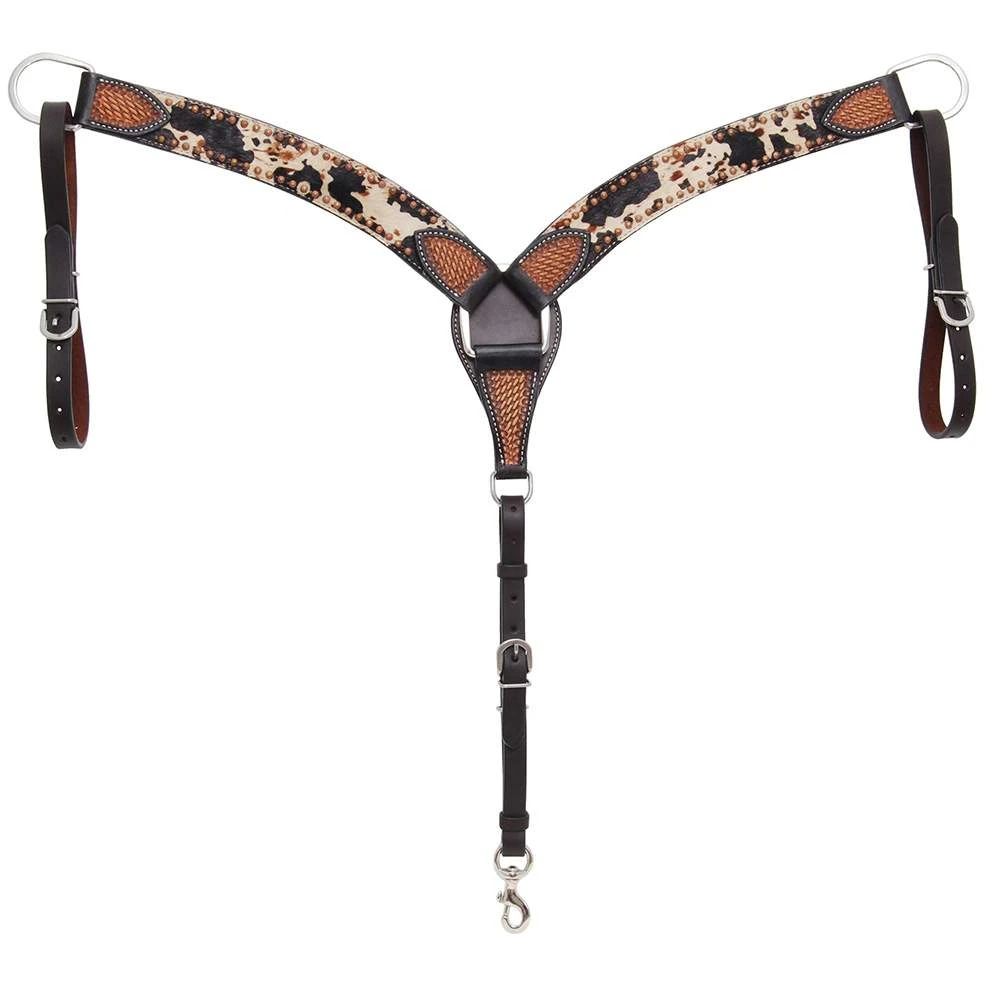 Rafter T Ranch Company Peppered Hide Breast Collar 3 Rafter T Ranch Company Peppered Hide Breast Collar