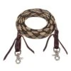 Mustang Aztec Braided Waxed Roping Rein W/Latigo Waterloops -HORSE TACK Store 229186 728146