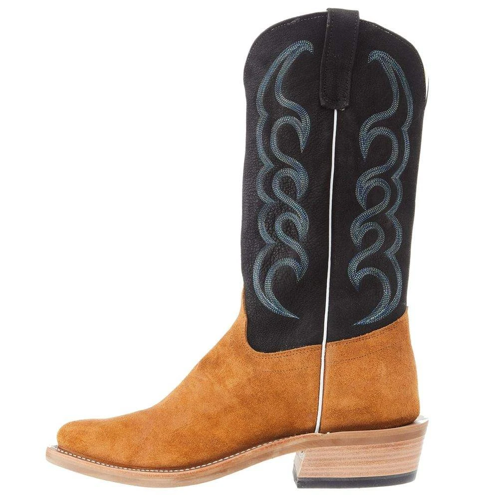 Olathe Boot Company Mens Ride Ready Burnt Orange Roughout 13in Black Suave Goat Top 5 Olathe Boot Company Mens Ride Ready Burnt Orange Roughout 13in Black Suave Goat Top - Image 3