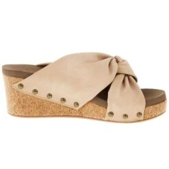 Corkys Footwear Women`s Corky's Cheerful Tan Wedge -HORSE TACK Store 30 5394 TAN 05
