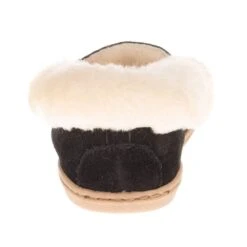 Minnetonka Ladies Alpine Sheepskin Black Moccasin -HORSE TACK Store 3370 3