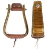 Don Orrell Stirrups Premier Tiger Maple 3in Deep Roper Stirrup