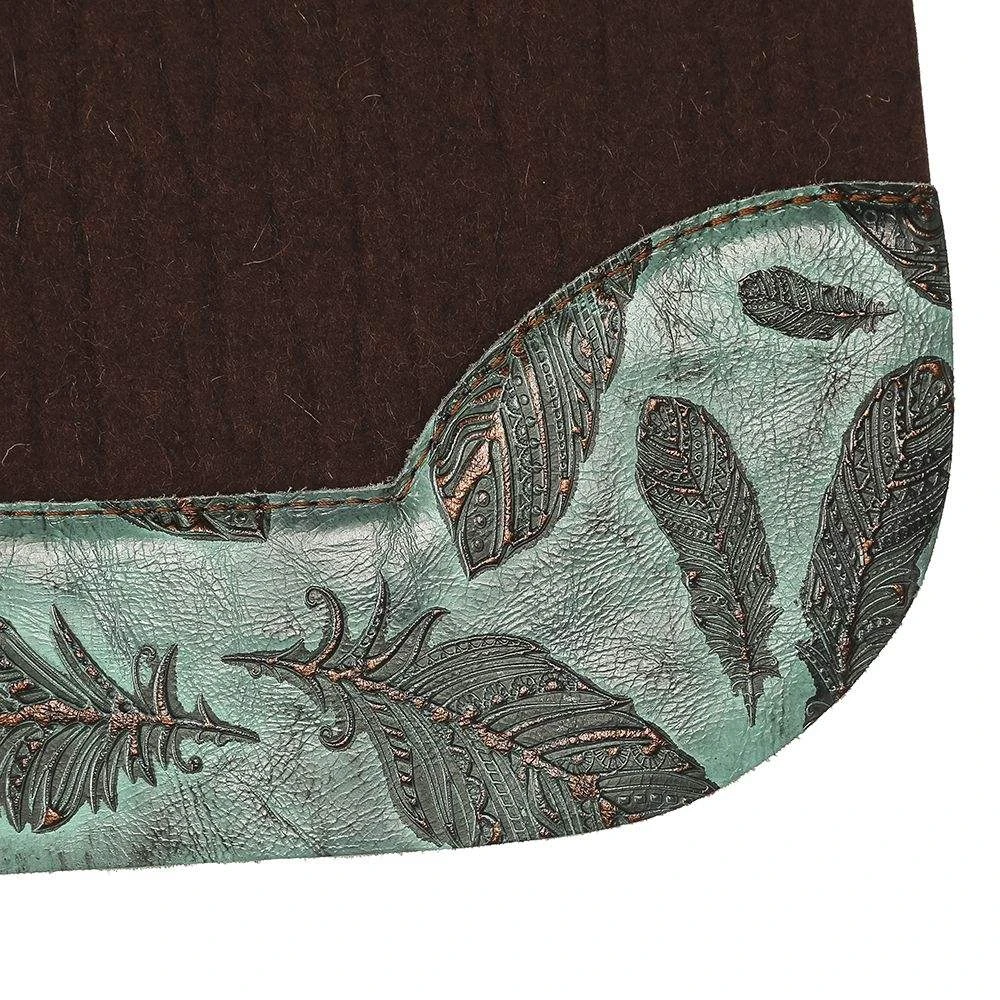 5 Star Equine Products Supplies Inc. Barrel Racer W/Turq Feathers Wear Leathe 5 5 Star Equine Products Supplies Inc. Barrel Racer W/Turq Feathers Wear Leathe - Image 3