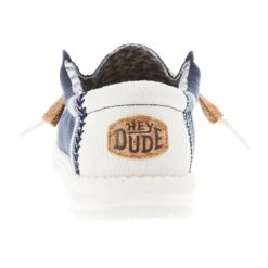 Heydude Men's Hey Dude Wally Linen Natural Navy Shoe -HORSE TACK Store 40015 410 04