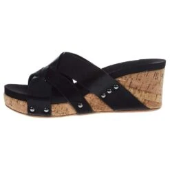 Corkys Footwear Women's Corky Amuse Black Wedge -HORSE TACK Store 41 0112 BLCK Q 03
