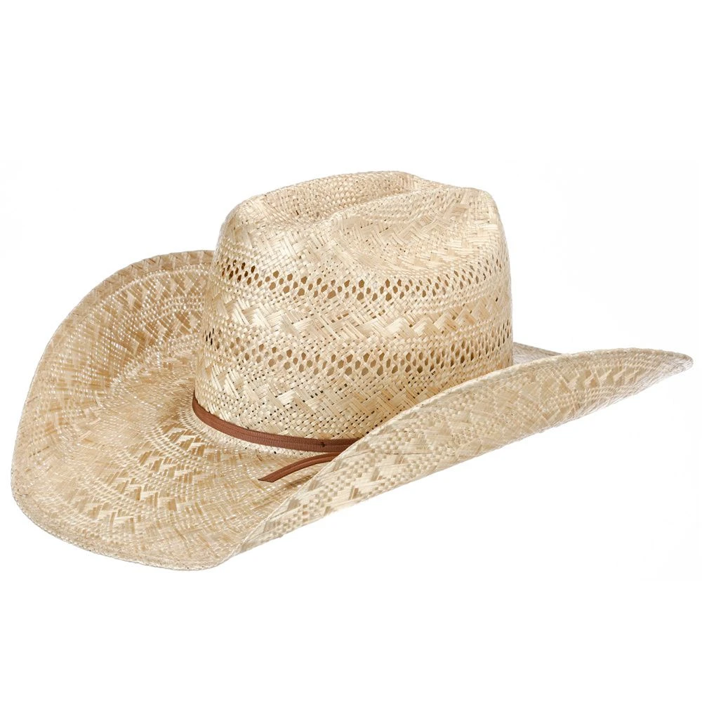 American Hats Sisal Vented Open Crown 4-1/4in. Brim Straw Cowboy Hat 3 American Hats Sisal Vented Open Crown 4-1/4in. Brim Straw Cowboy Hat