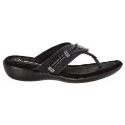 Minnetonka Womens Silverthorne Black Sandal -HORSE TACK Store 504001 BLK 5