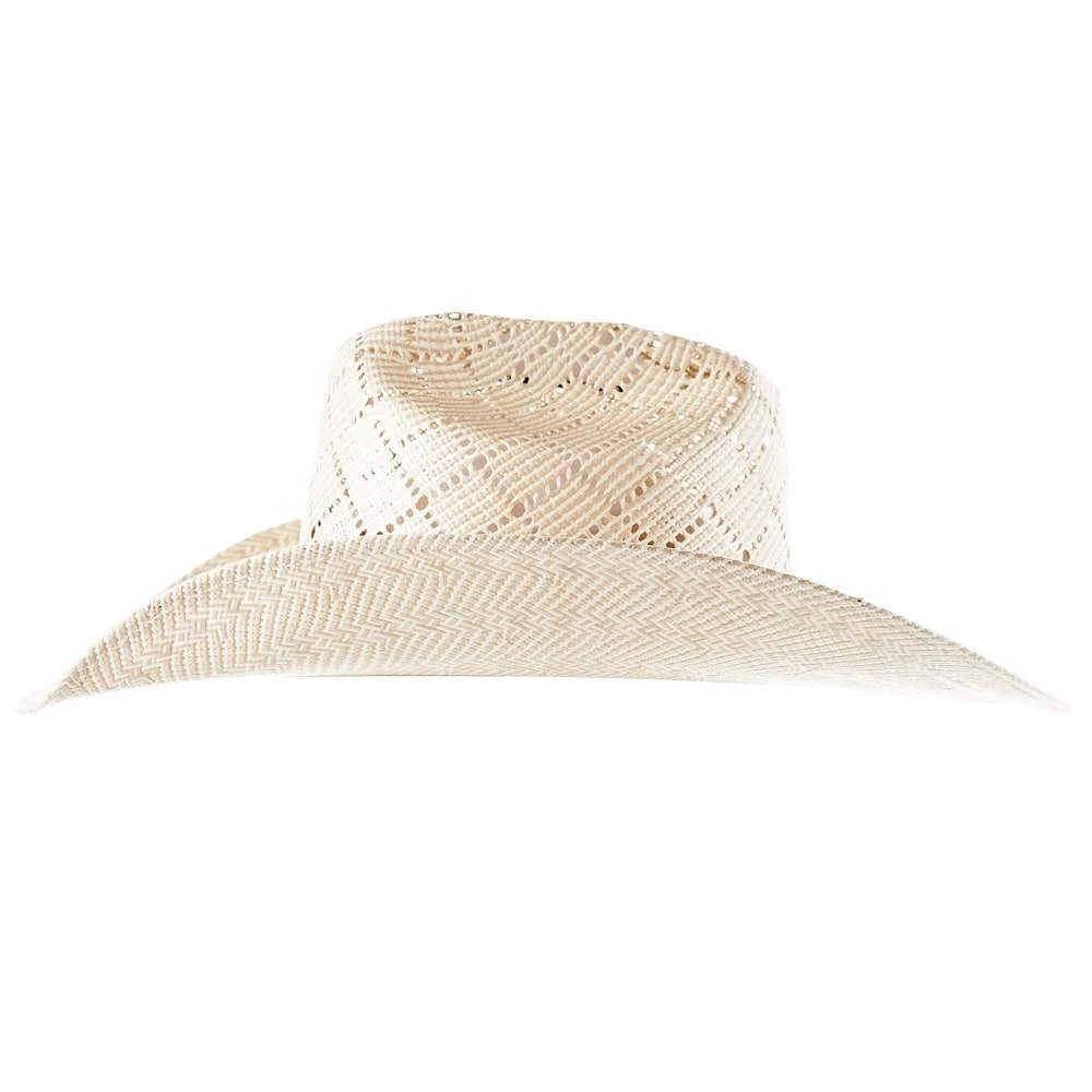 American Hats AHC 5050 Rancher Drilex 4 1/4in. Brim 2 Cord Chocolate Band Straw Cowboy Hat 4 American Hats AHC 5050 Rancher Drilex 4 1/4in. Brim 2 Cord Chocolate Band Straw Cowboy Hat - Image 2