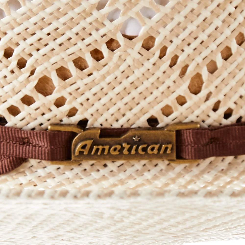 American Hats AHC 5050 Rancher Drilex 4 1/4in. Brim 2 Cord Chocolate Band Straw Cowboy Hat 5 American Hats AHC 5050 Rancher Drilex 4 1/4in. Brim 2 Cord Chocolate Band Straw Cowboy Hat - Image 3