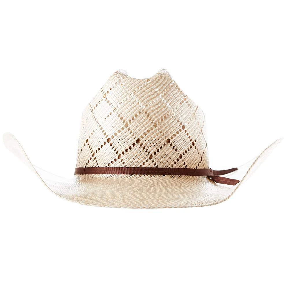American Hats AHC 5050 Rancher Drilex 4 1/4in. Brim 2 Cord Chocolate Band Straw Cowboy Hat 6 American Hats AHC 5050 Rancher Drilex 4 1/4in. Brim 2 Cord Chocolate Band Straw Cowboy Hat - Image 4