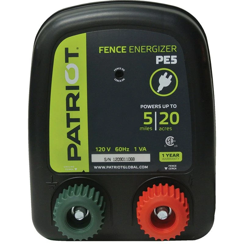 Patriot Fencing PE5 Energizer (AC) 110V 3 Patriot Fencing PE5 Energizer (AC) 110V